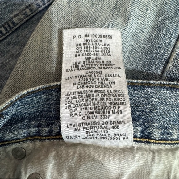 Levi’s Mens 514 Distressed Worn Condition Slim Straight Leg Jeans 30x32 - Picture 9 of 10